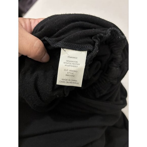 Max Studio Wide Leg Jumpsuit Short Sleeve Knit Stretchy Size Medium - Picture 11 of 15